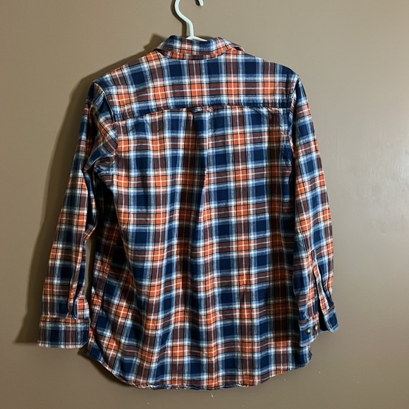 Red and blue plaid flannel button down shirt l1 - Picture 5 of 5